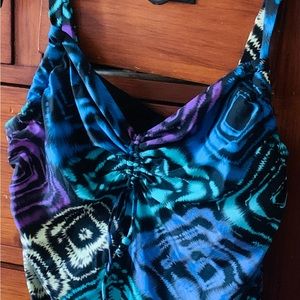 🌻Coco Reef Multicolored 36DD Underwire Tankini